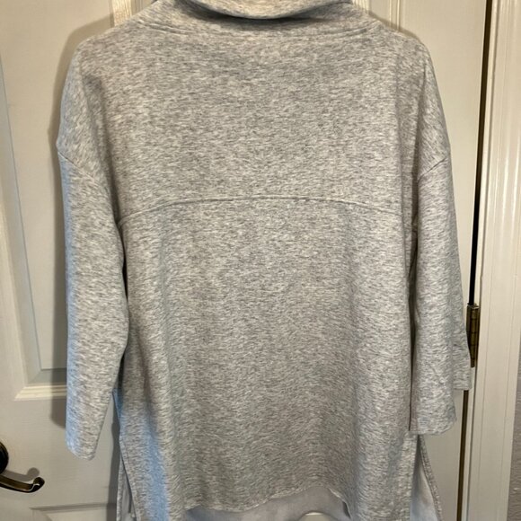 UGG Funnel Neck Pullover Sweatshirt – Gray Heather – Size L – Oversized Cozy - Picture 3 of 4